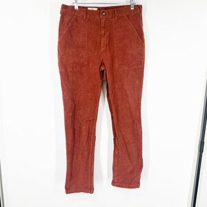 Marine Layer Breyer Relaxed Utility Corduroy Pants in Henna